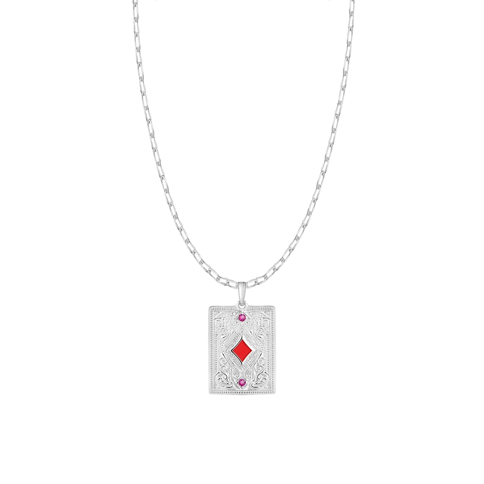 Wisiorek Karta Karo Wonderland