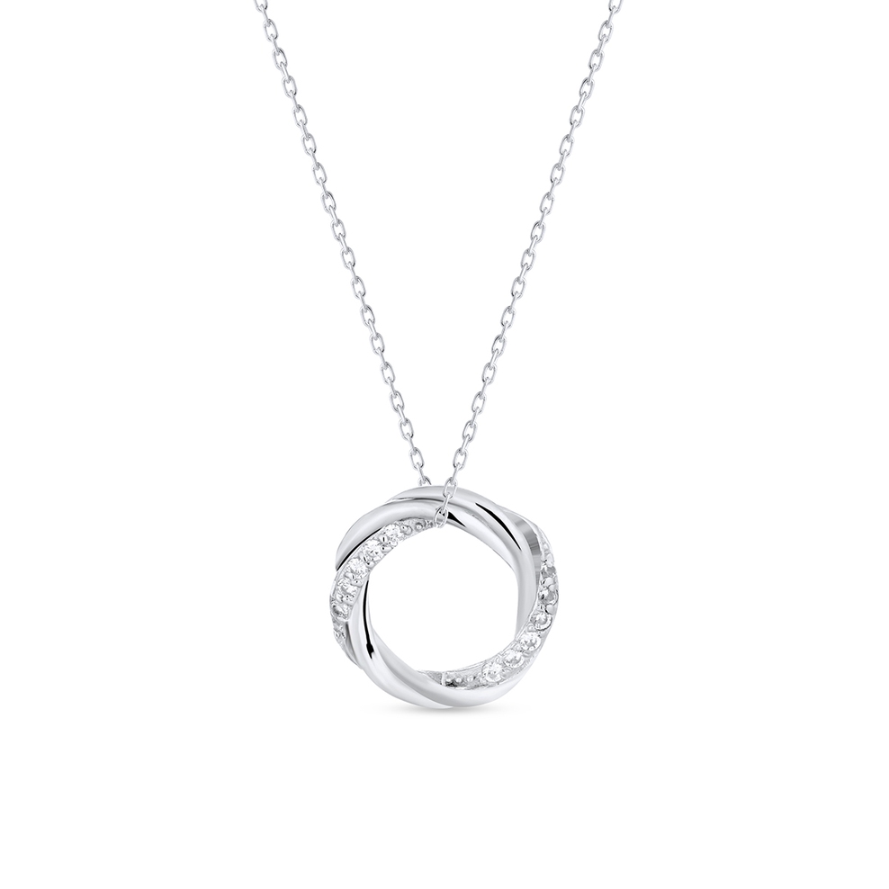 Wisiorek srebrny z cyrkoniami