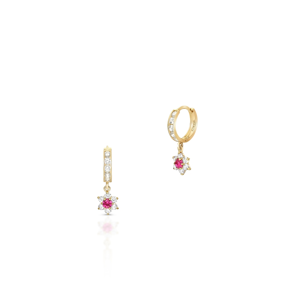 Kolczyki złote z cyrkoniami