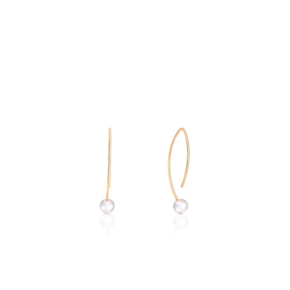 Kolczyki złote z perłami