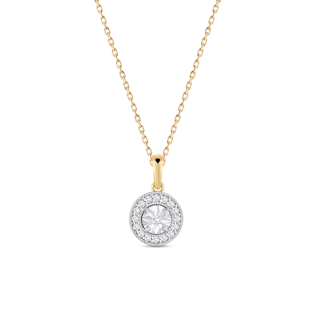 Wisiorek złoty kółko z cyrkoniami