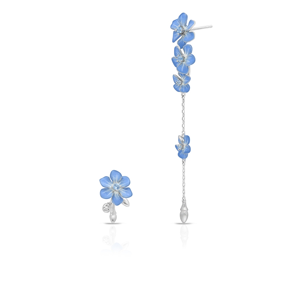 Kolczyki srebrne Kwiaty Nocy