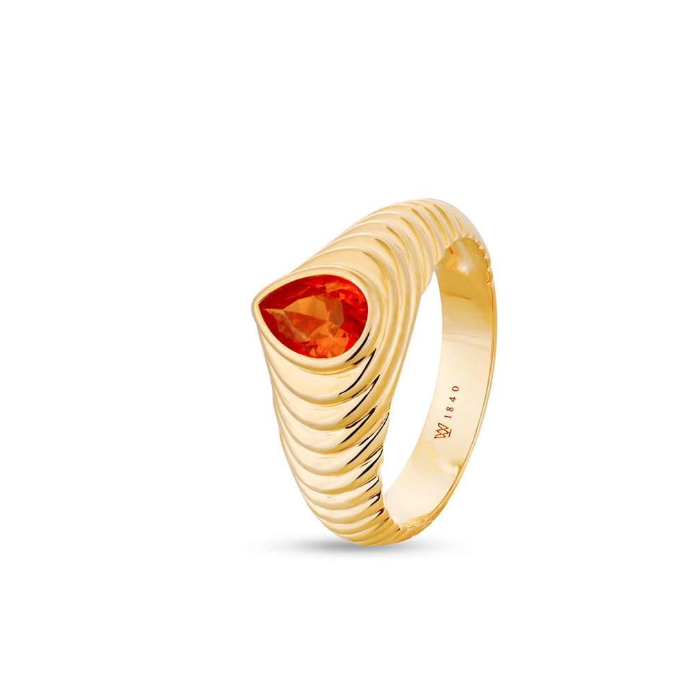 Pierścionek srebrny pozłacany