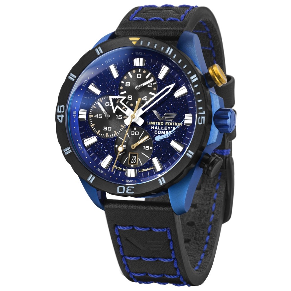 ZEGAREK VOSTOK EUROPE ALMAZ SPACE STATION CHRONO HALLEYS COMET SPECIAL EDITION