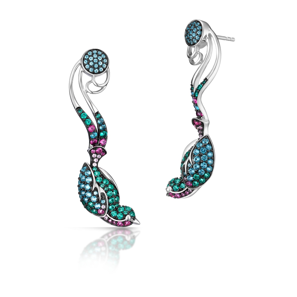 Kolczyki srebrne Preludium Paradise Birds