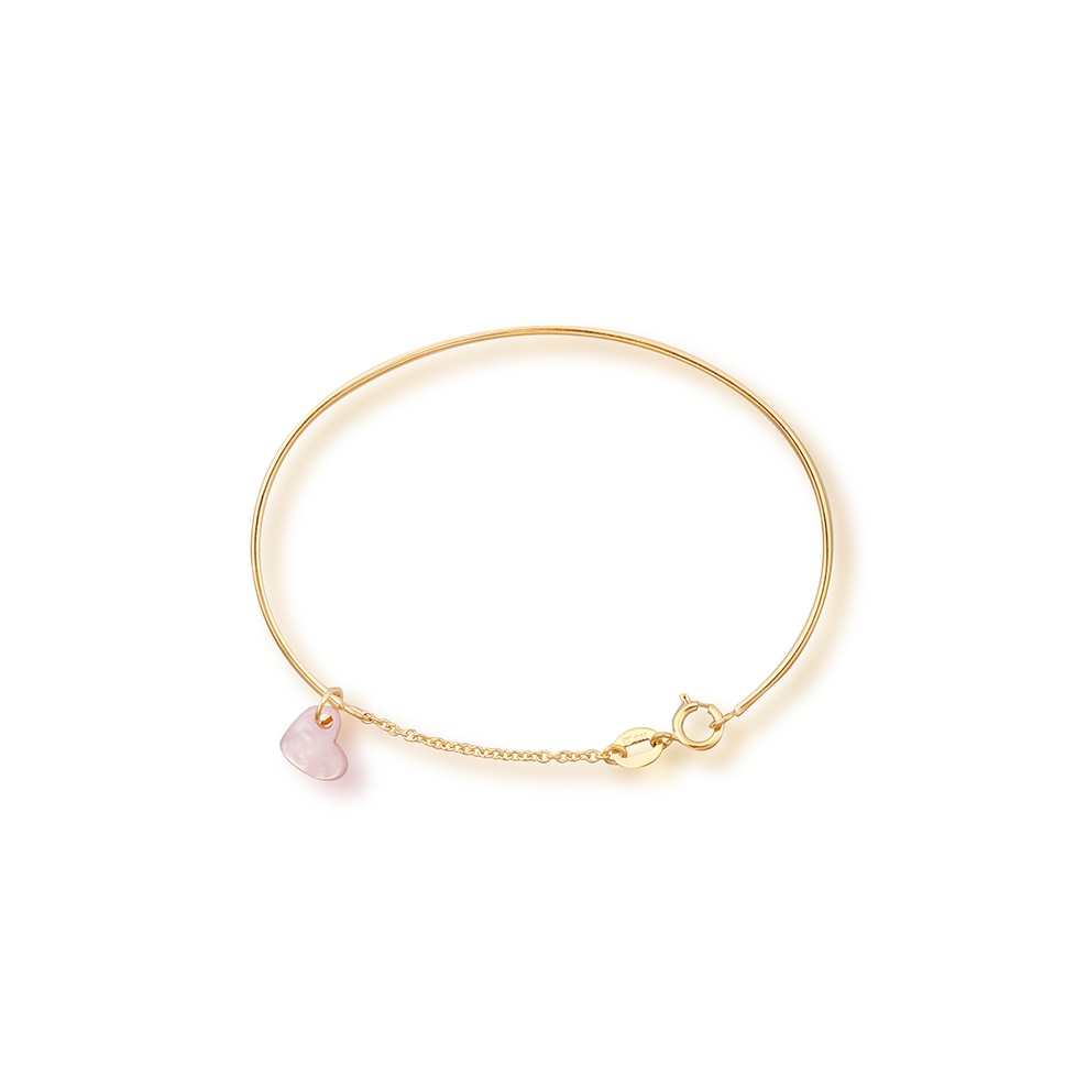 Bransoleta złota z serduszkiem