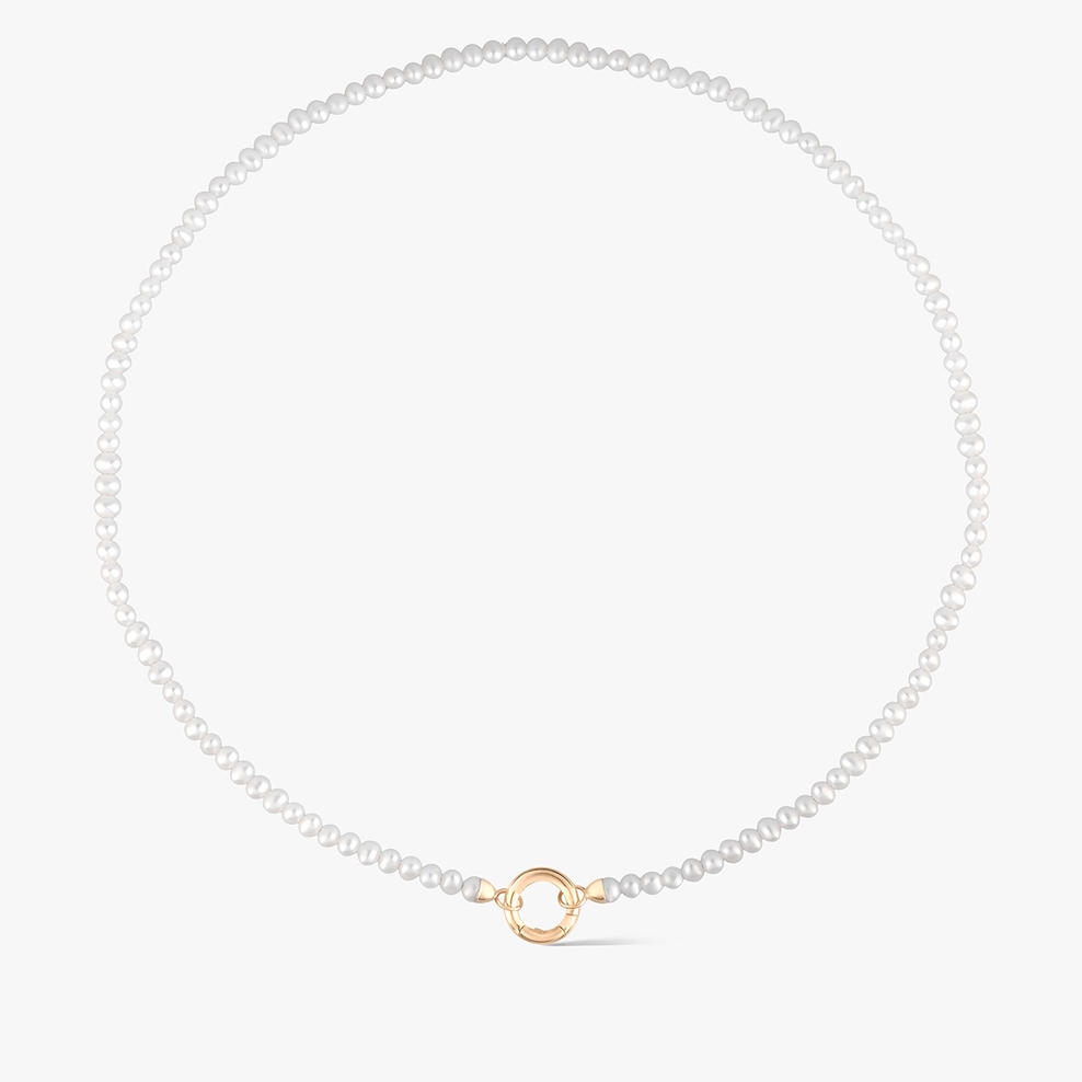 Naszyjnik złoty z perłami