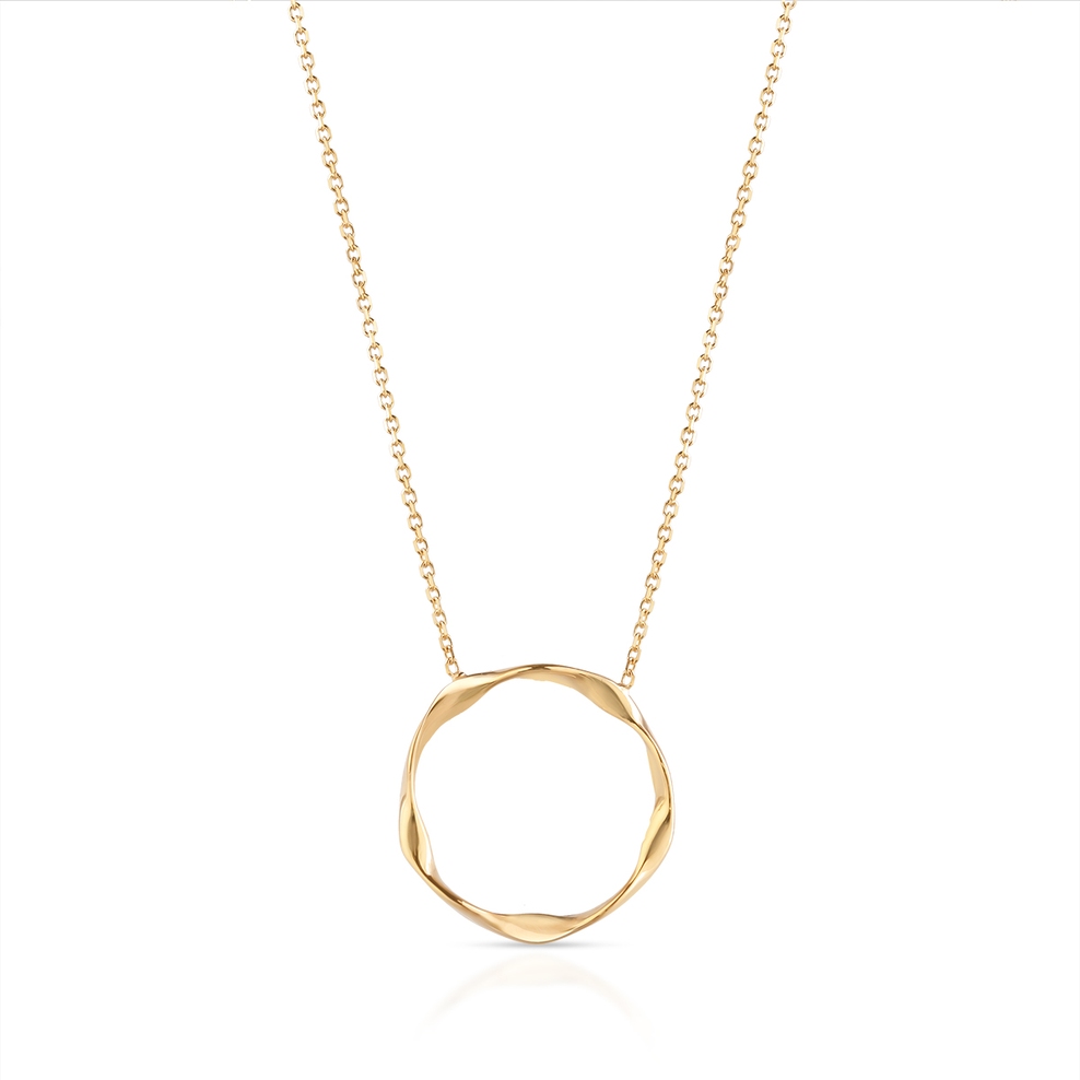 Naszyjnik złoty z motywem wstążki