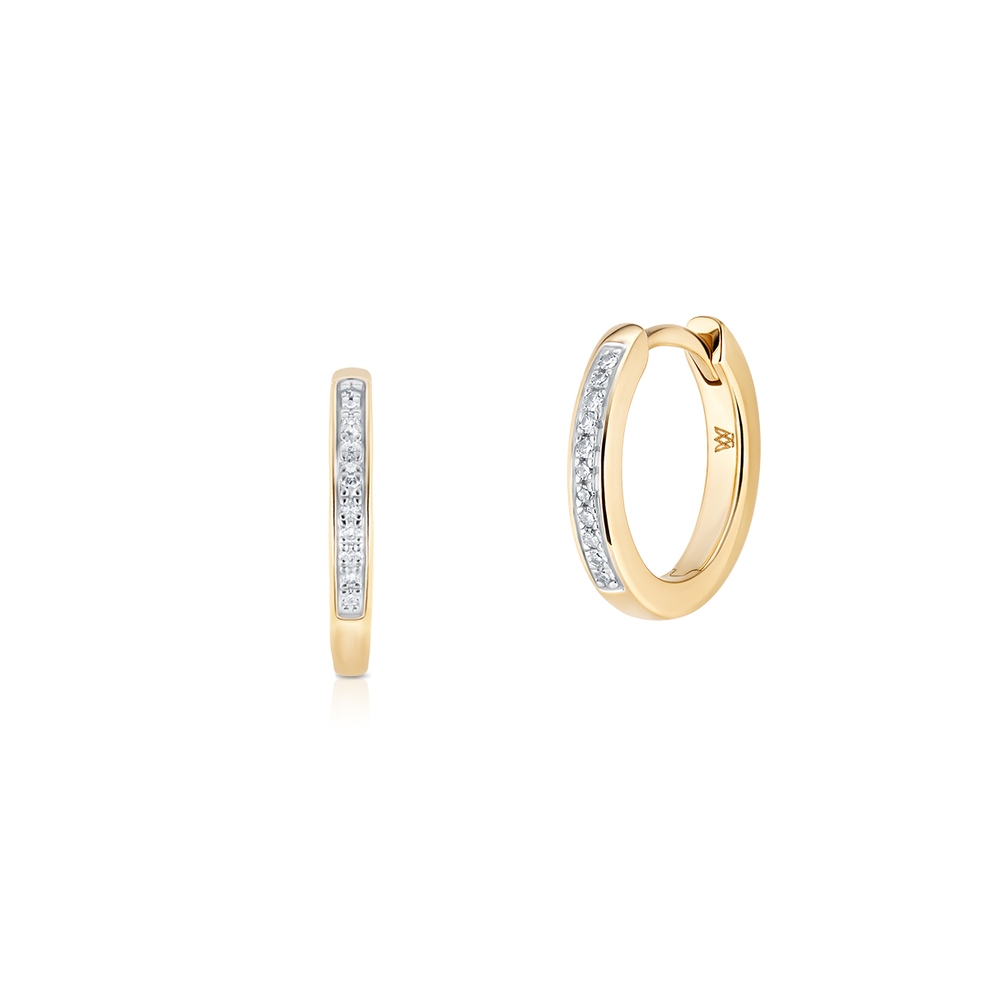 Kolczyki złote z diamentami