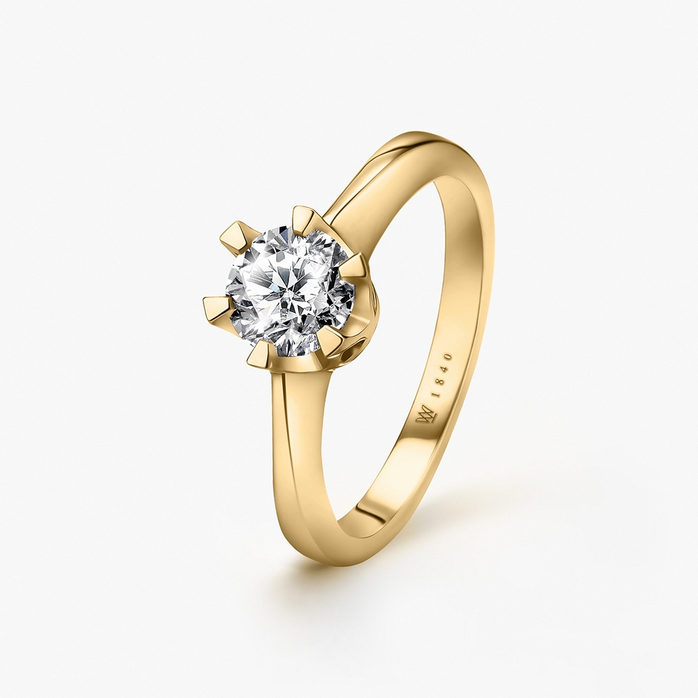 Pierścionek zaręczynowy złoty Jedyny