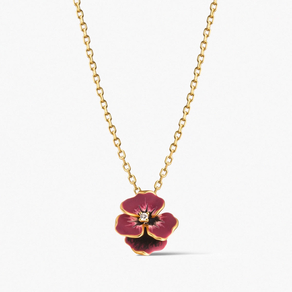 Wisiorek srebrny Kwiaty Nocy Bratki