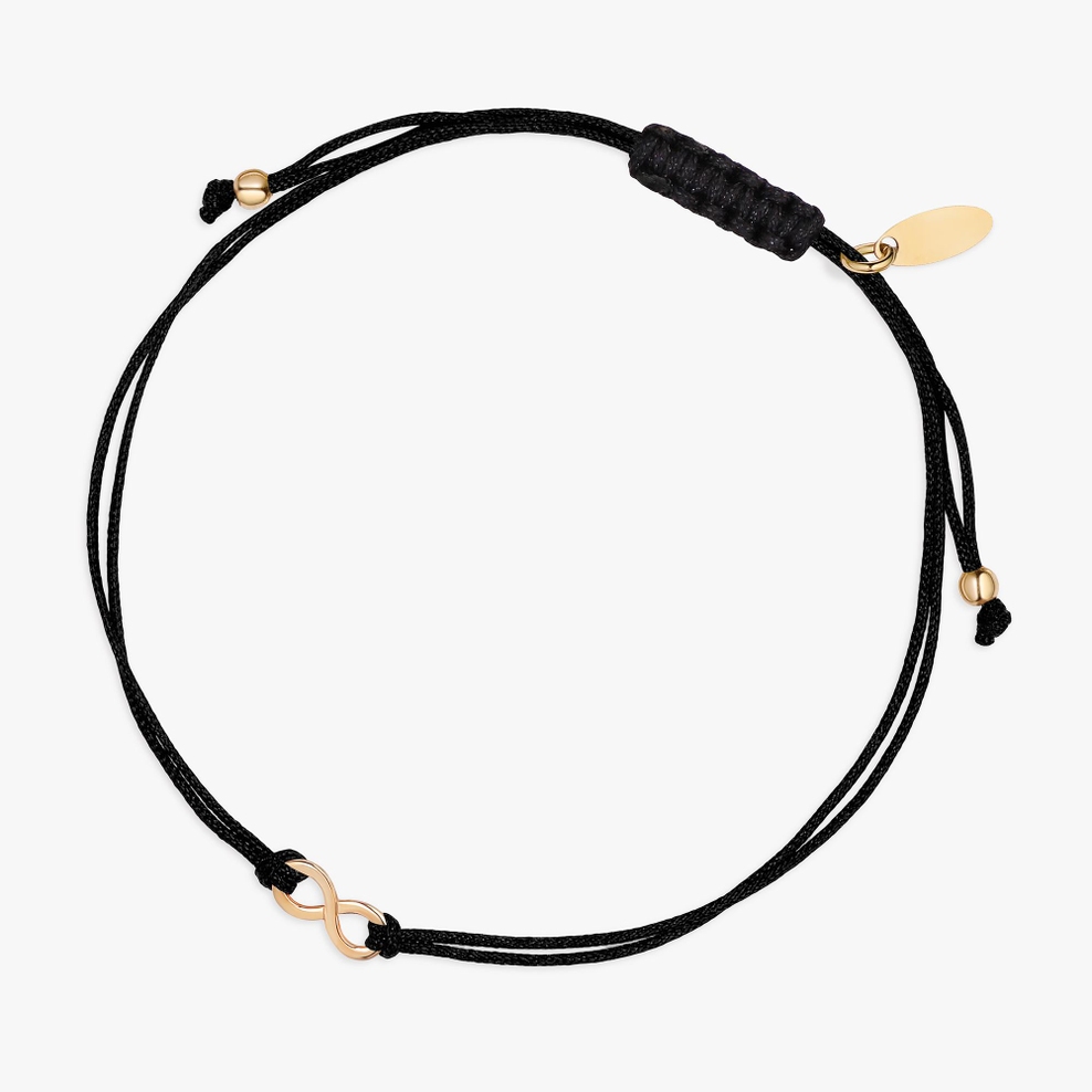 Bransoletka na sznurku ze znakiem nieskończoności