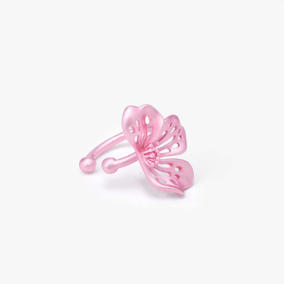 Nausznica srebrna Kwiaty Nocy Wiśnia