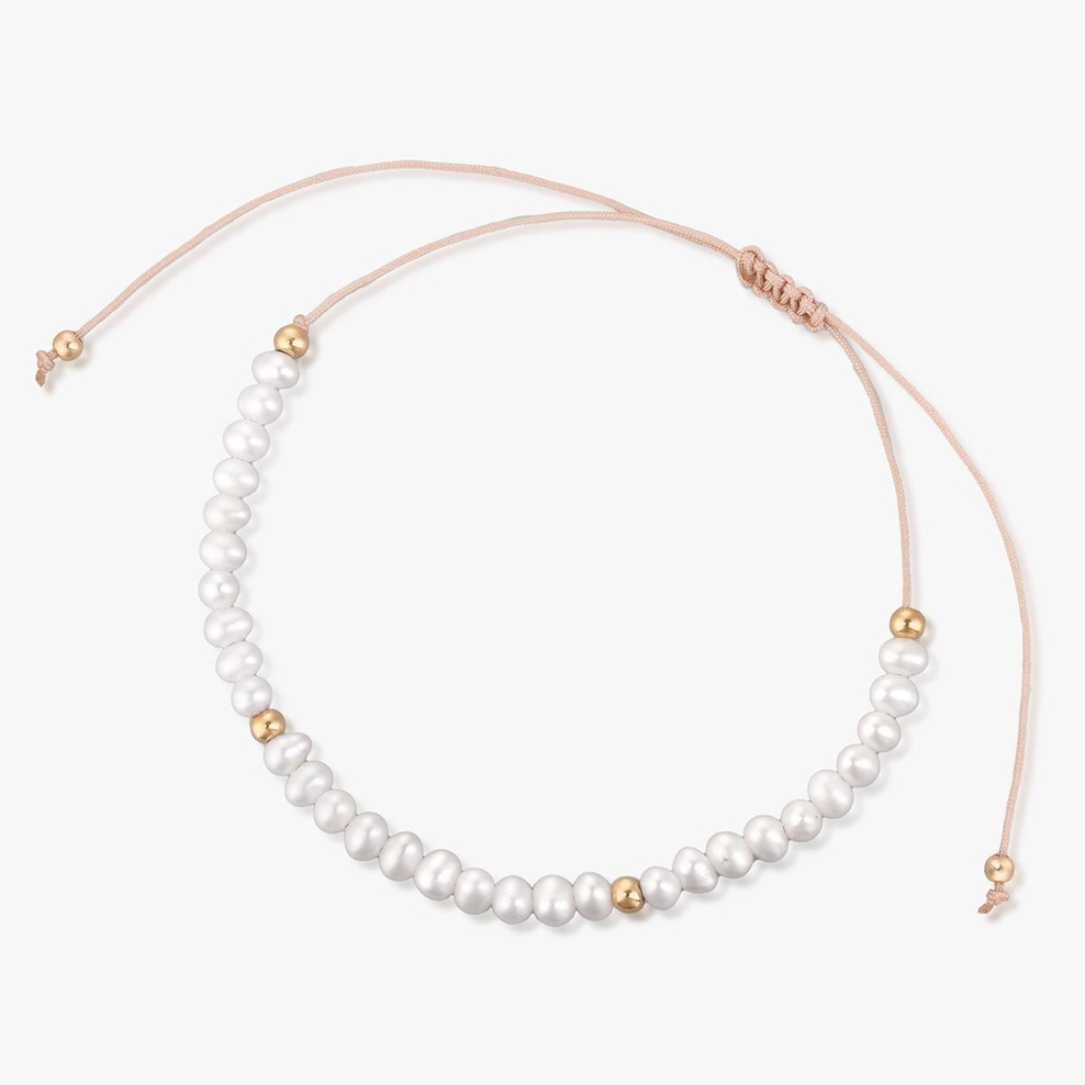 Bransoleta sznurkowa z perłami