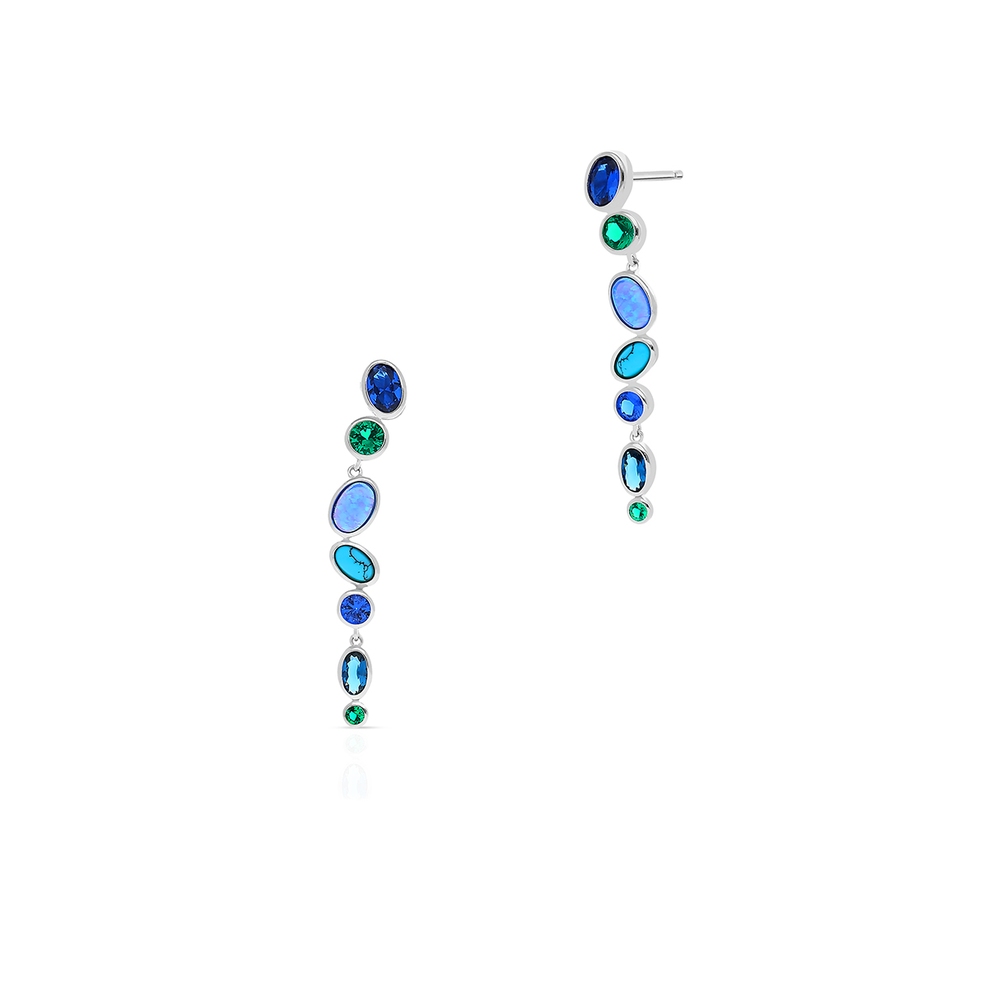 Kolczyki srebrne Laguna