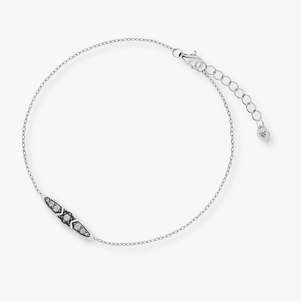 Bransoleta srebrna Royal Star