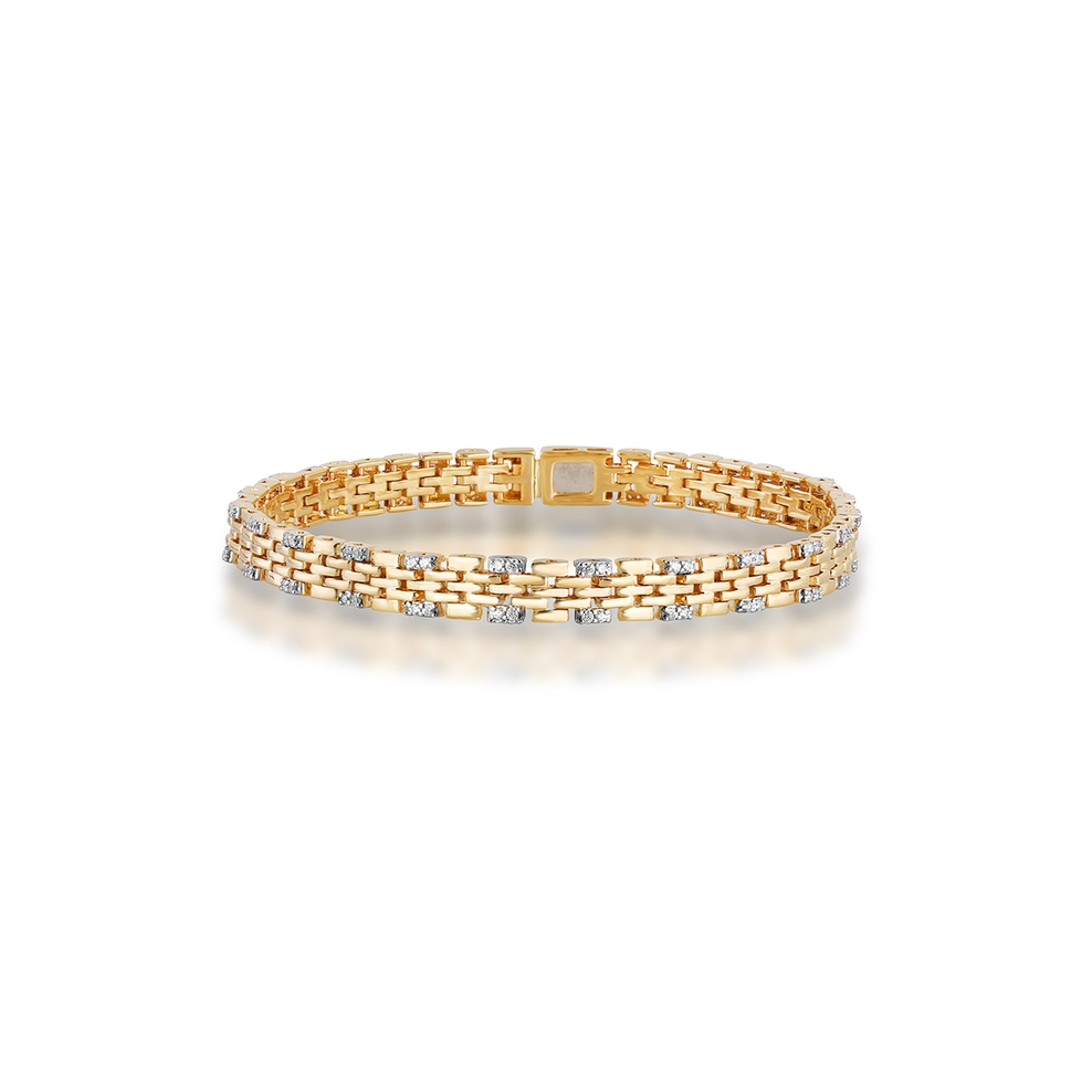 Bransoleta złota z brylantami