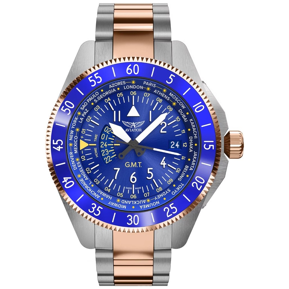 ZEGAREK AVIATOR AIRACOBRA GMT