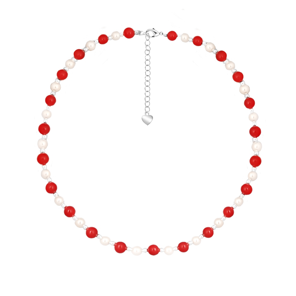 Naszyjnik biało-czerwony Picky Pica