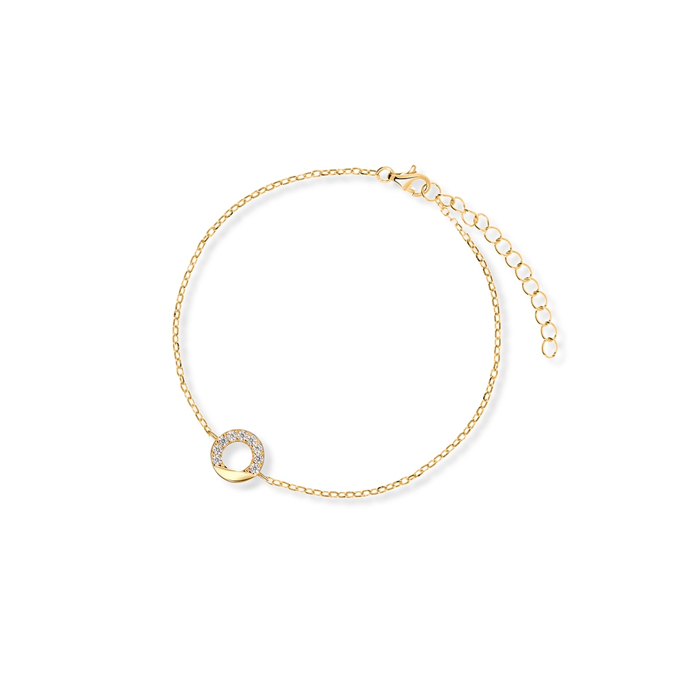 Bransoleta srebrna pozłacana