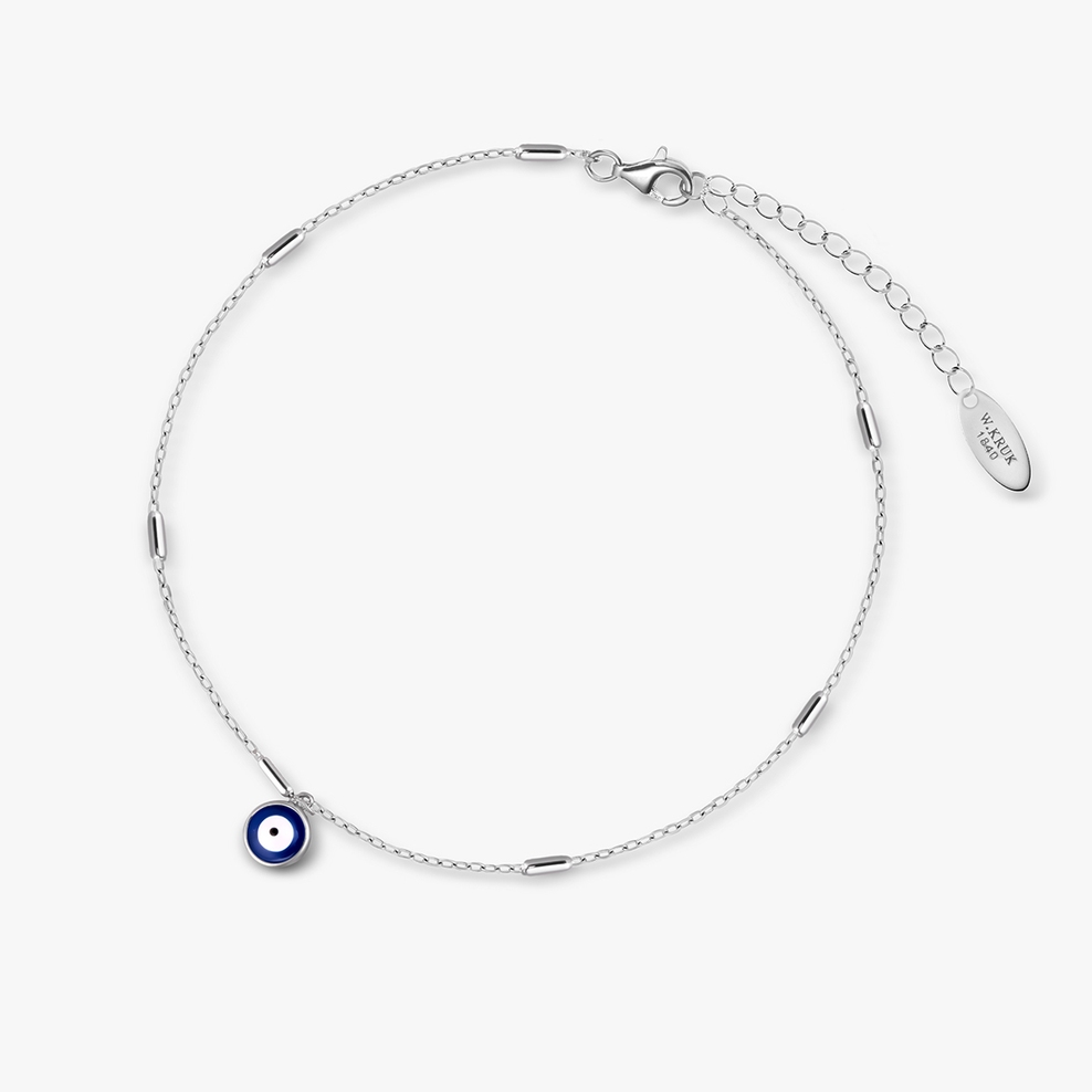 Bransoleta srebrna na nogę