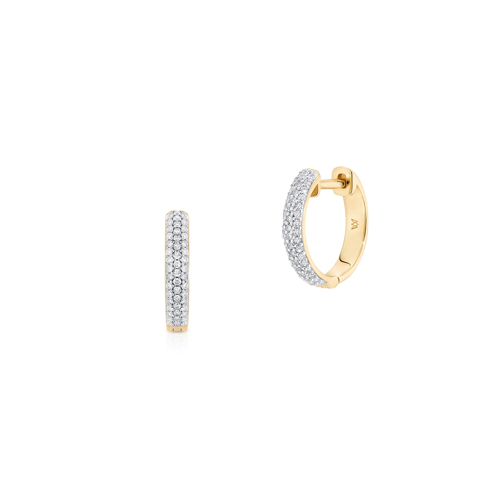 Kolczyki złote z diamentami