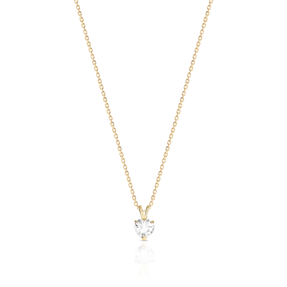 Wisiorek złoty z cyrkonią