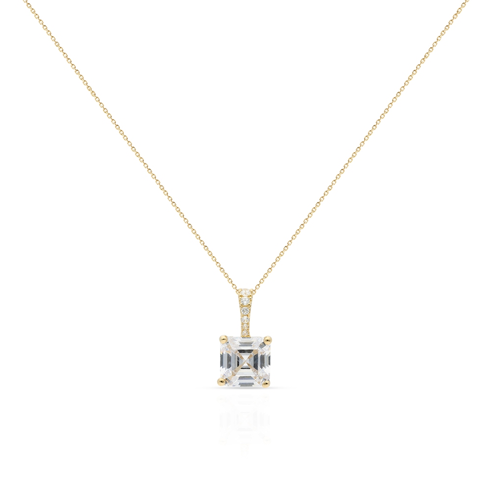 Wisiorek złoty z cyrkonią