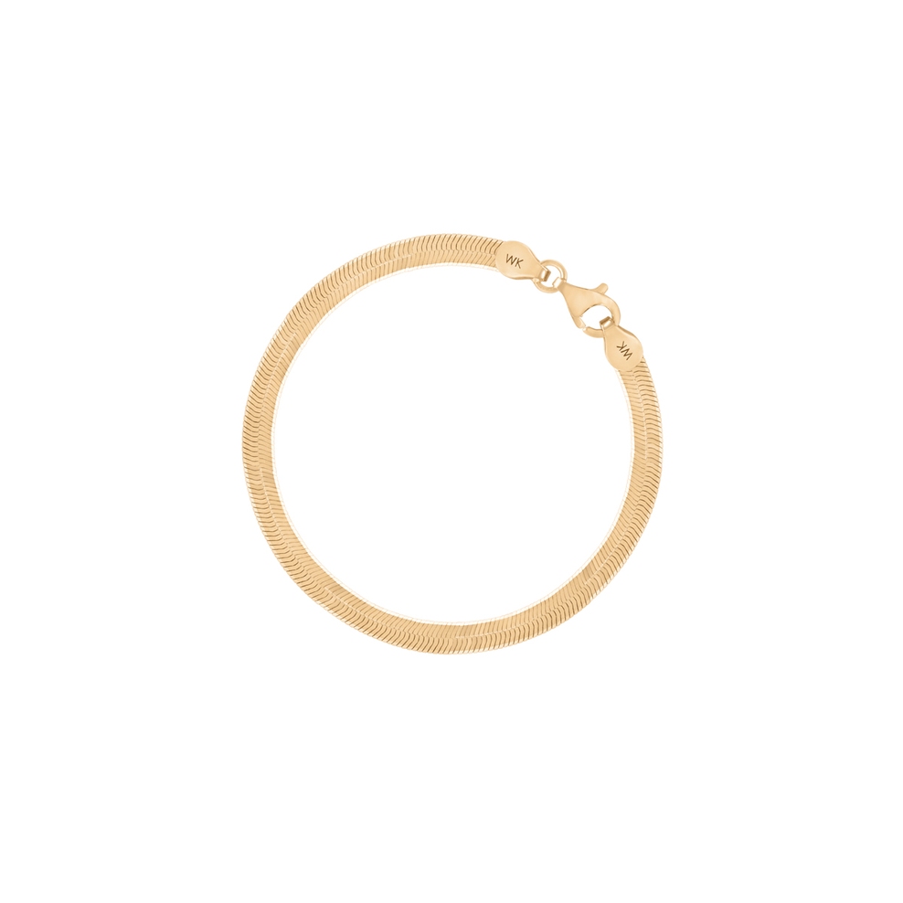 Bransoleta pozłacana żmijka