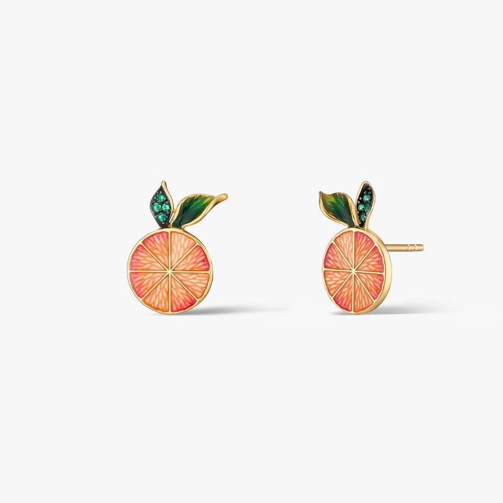 Kolczyki srebrne Kwiaty Nocy Cytrusy