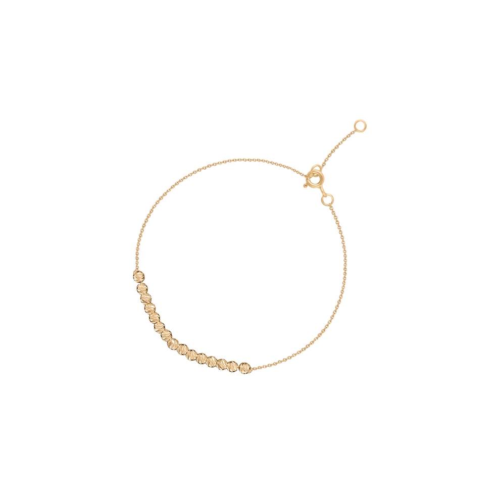 Bransoleta złota z koralikami