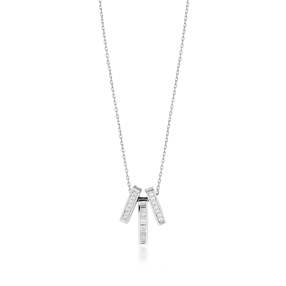 Naszyjnik białe złoto z brylantami