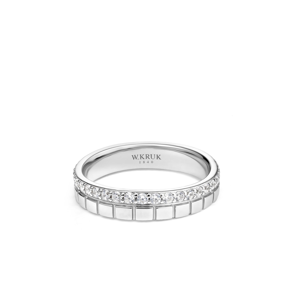 Obrączka srebrna z cyrkoniami SANTIAGO