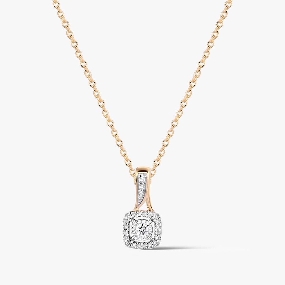 Wisiorek złoty z diamentami