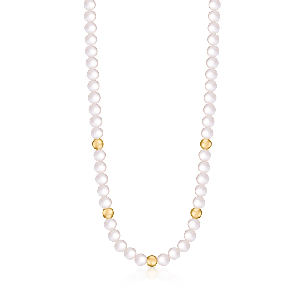 Naszyjnik złoty z perłami