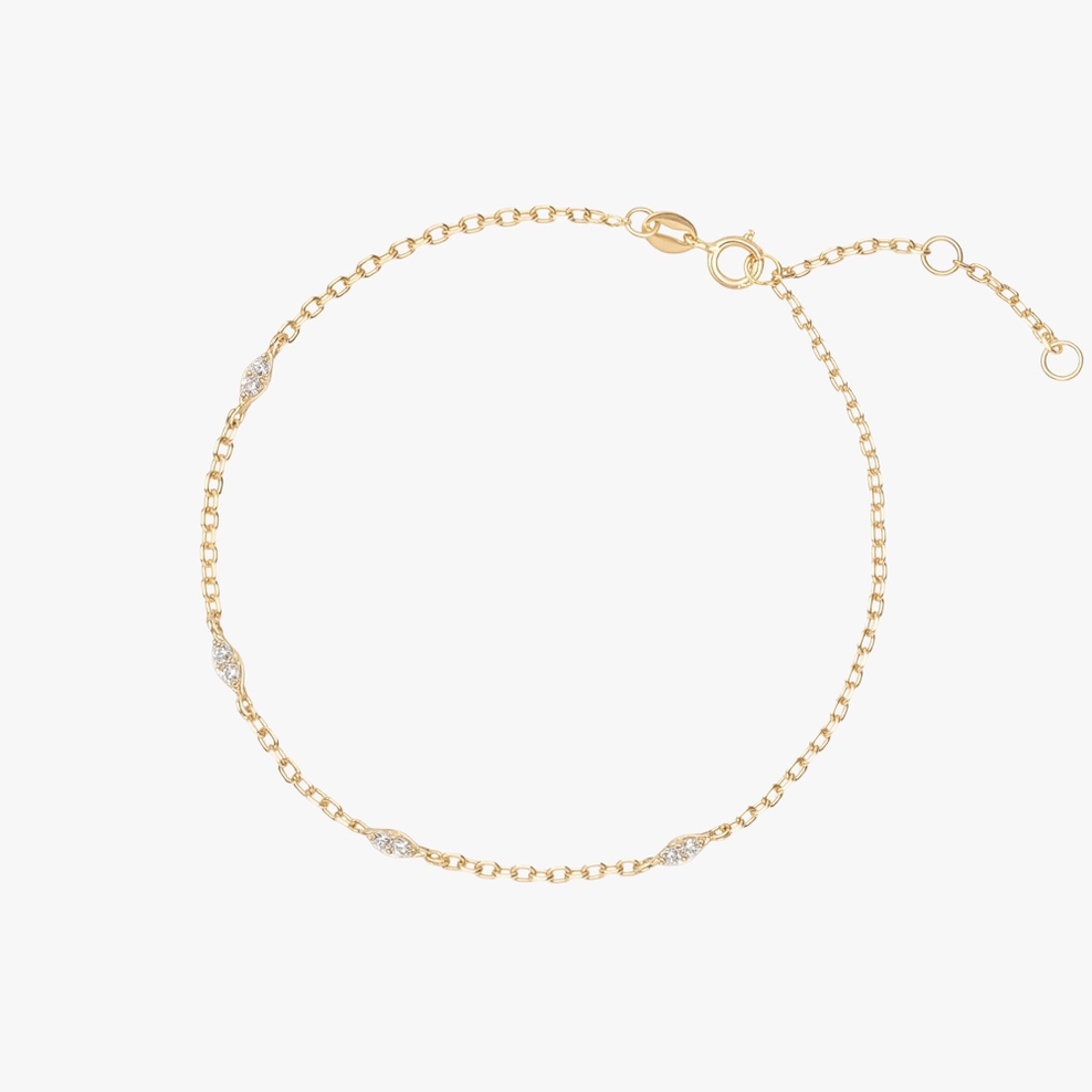 Bransoleta złota z cyrkoniami Ceremonials