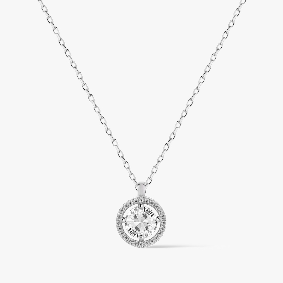 Naszyjnik srebrny z cyrkoniami