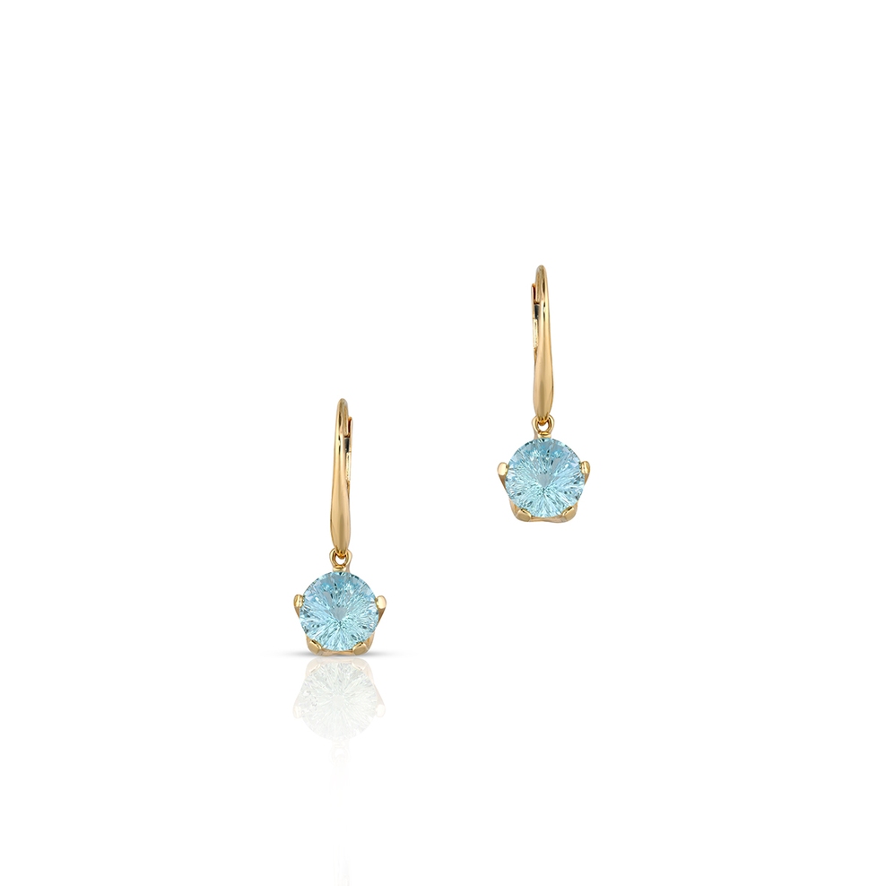 Kolczyki złote z topazem