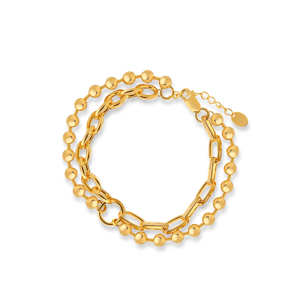 Bransoleta srebrna pozłacana