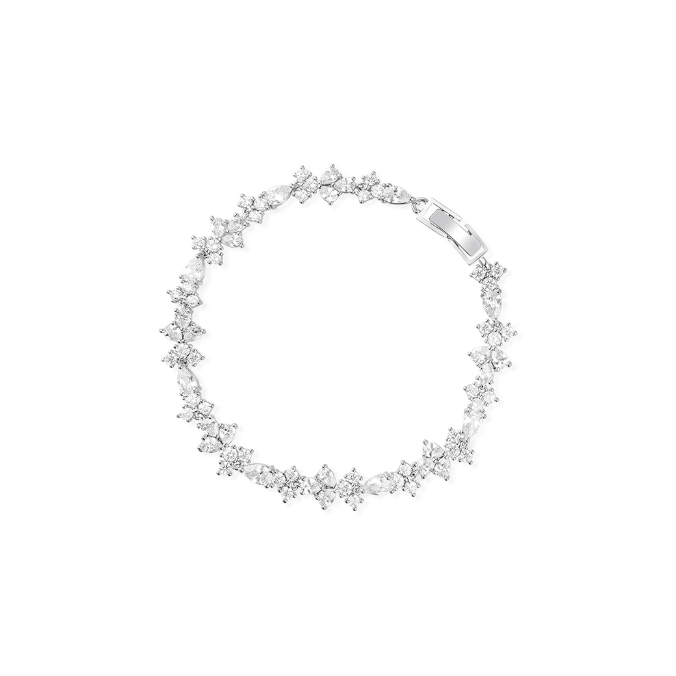 Bransoleta z mosiądzu z cyrkoniami