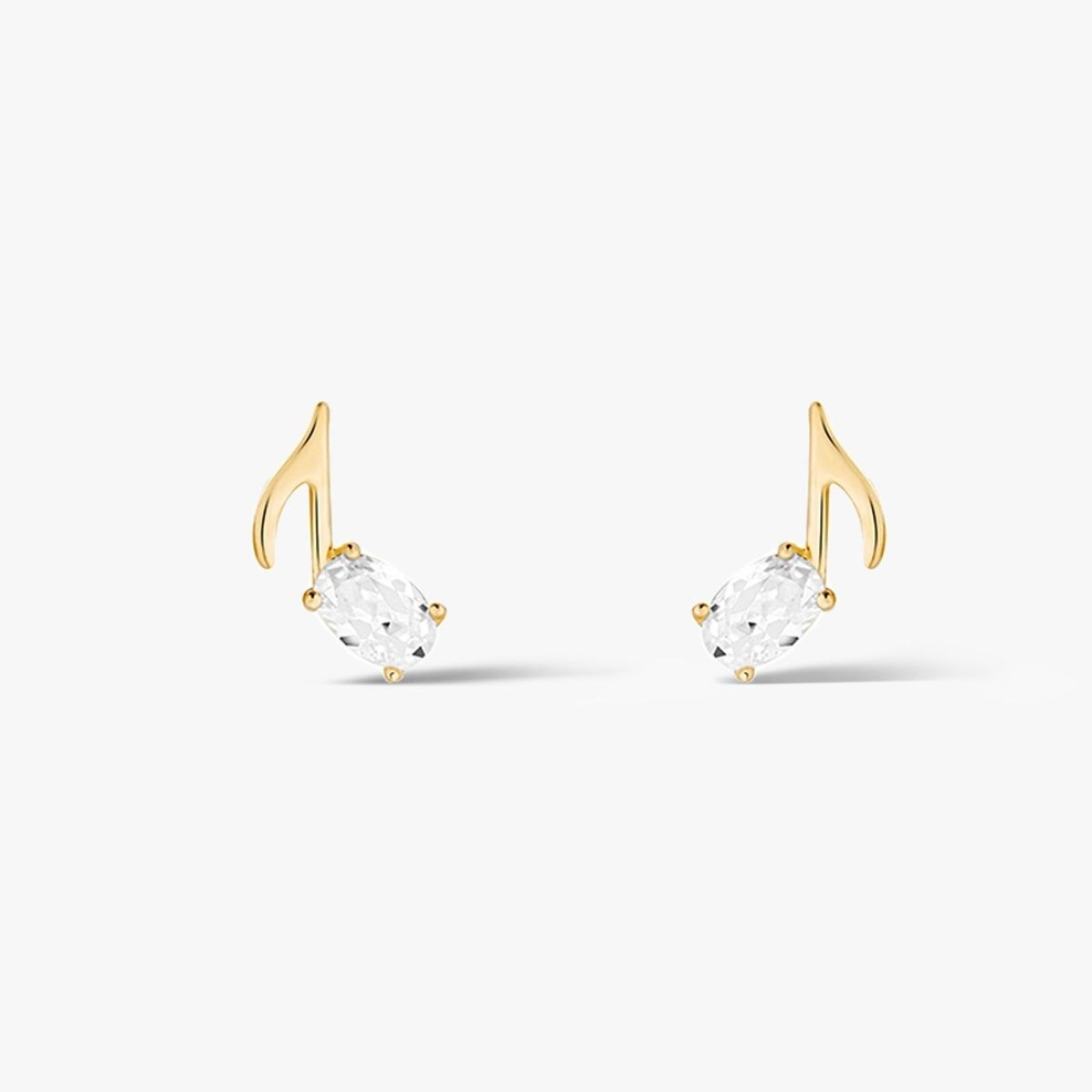 Kolczyki złote nutki