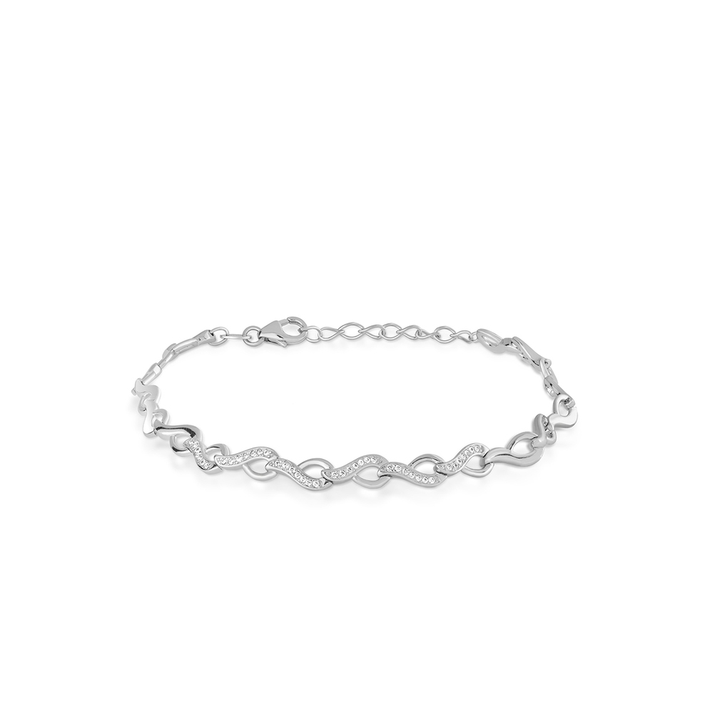 Bransoleta srebrna z cyrkoniami