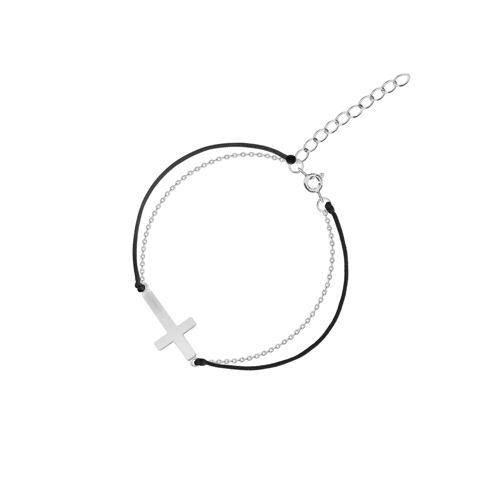 Bransoletka srebrna z motywem sakralnym