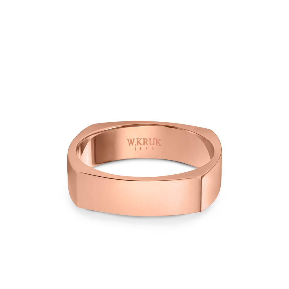 Obrączka złota SQUARELLA męska