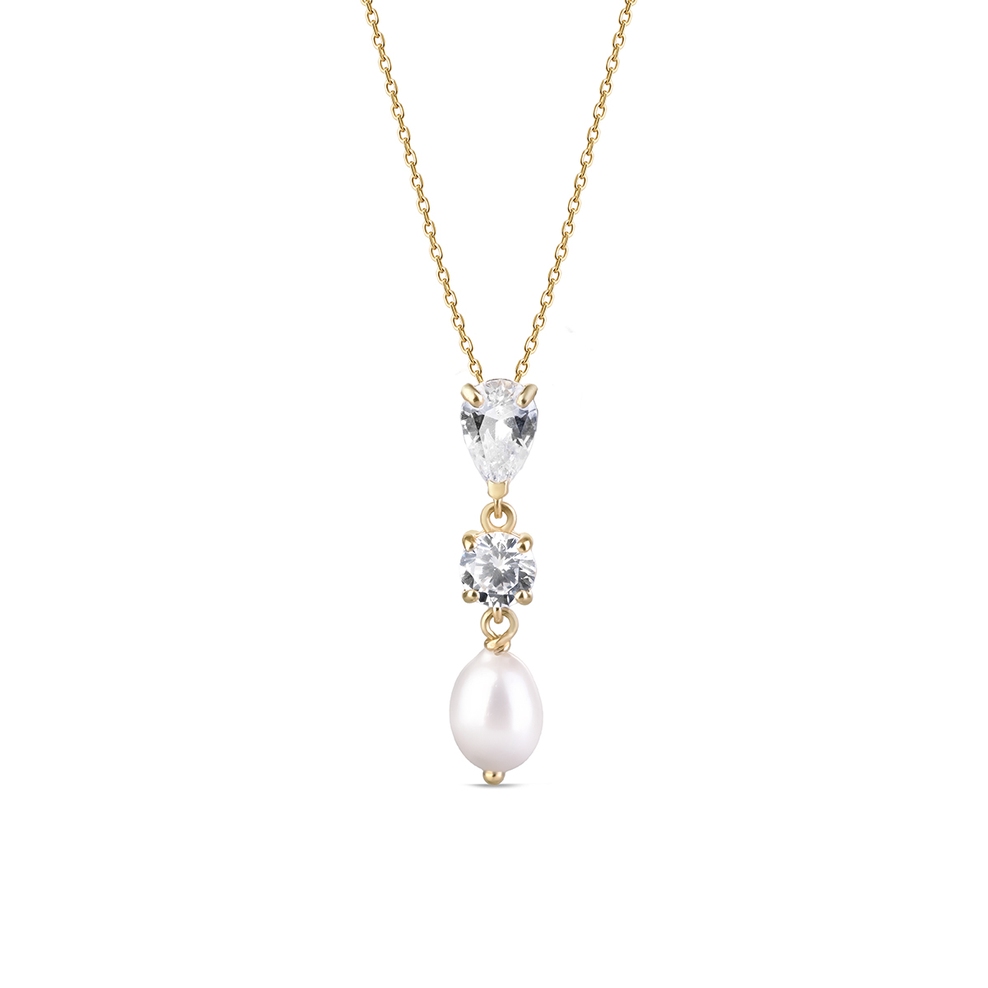 Wisiorek złoty z perłą Ceremonials