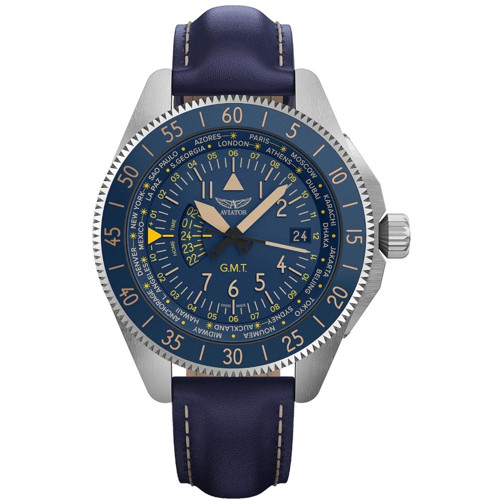 ZEGAREK AVIATOR AIRACOBRA GMT