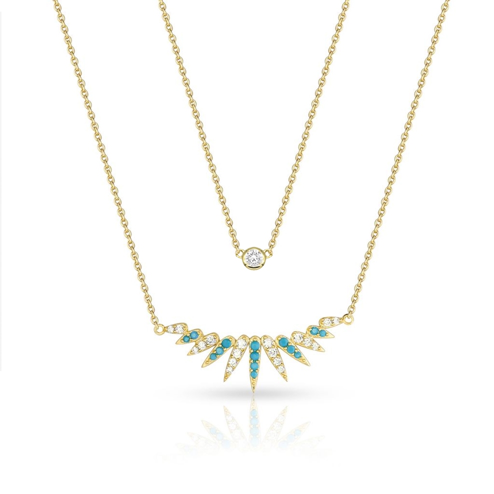 Naszyjnik srebrny pozłacany Laguna