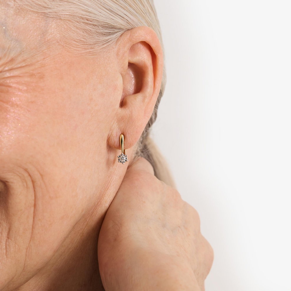 Kolczyki złote z brylantami