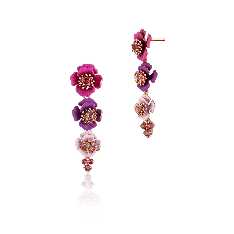 Kolczyki złote Kwiaty Nocy