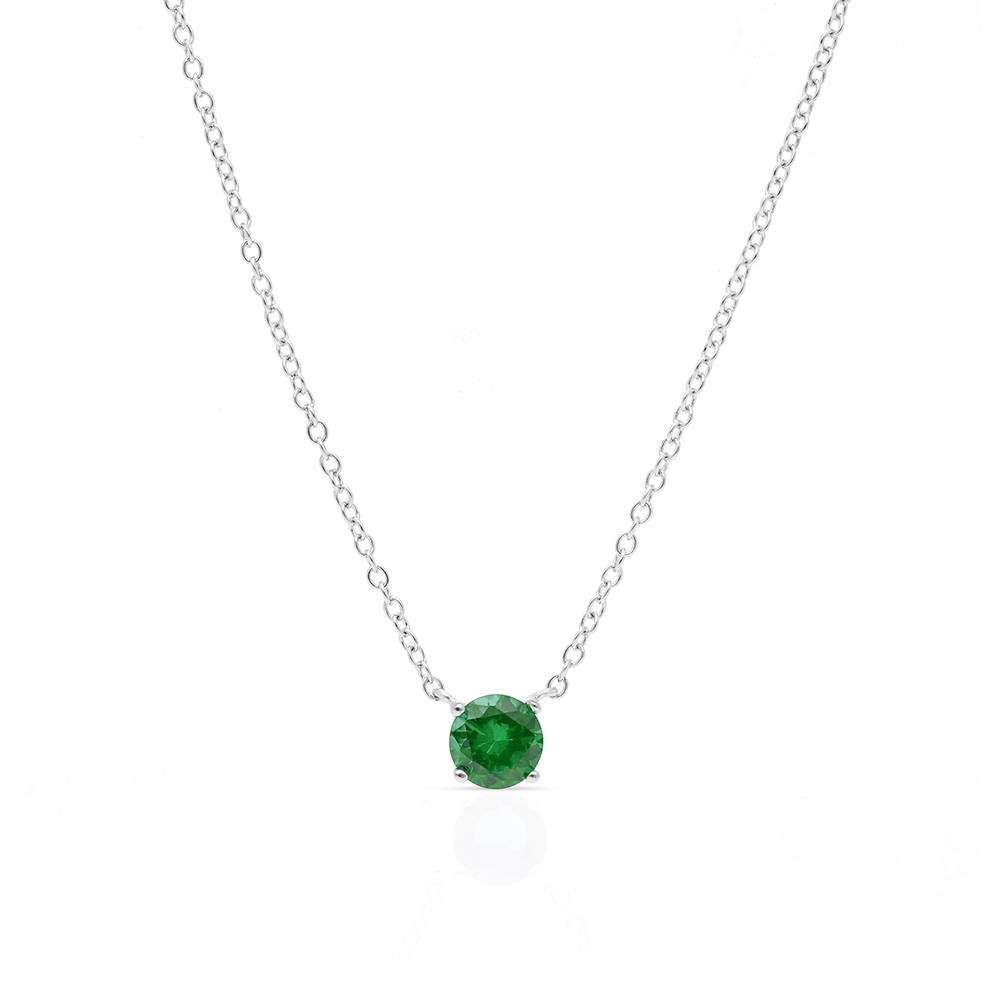 Naszyjnik srebrny z cyrkonią